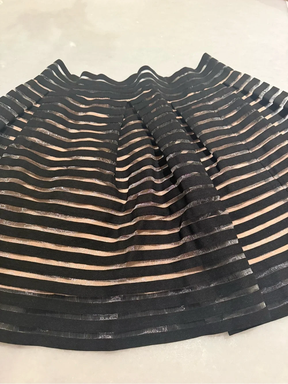 Forever 21 Fit and Flare Horizontal stripe mini Skirt